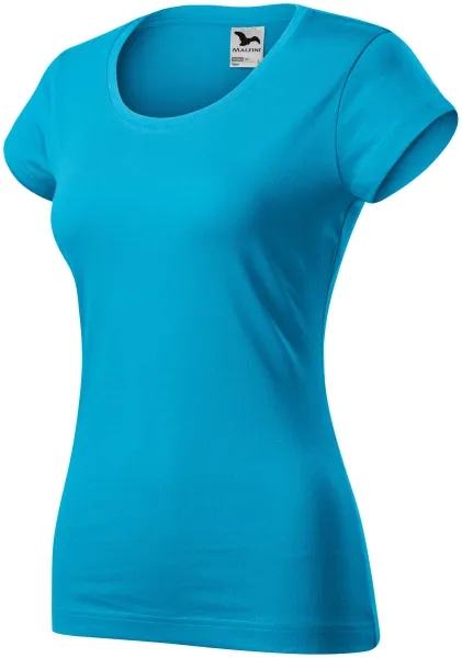 T-shirt med smal passform för damer med rund halsringning - Bekväm bomulls T-shirt för kvinnor
