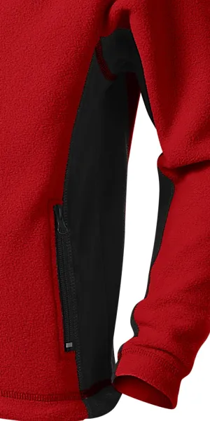 Barn fleece kontrastjacka - Mörka kontrasterande detaljer
