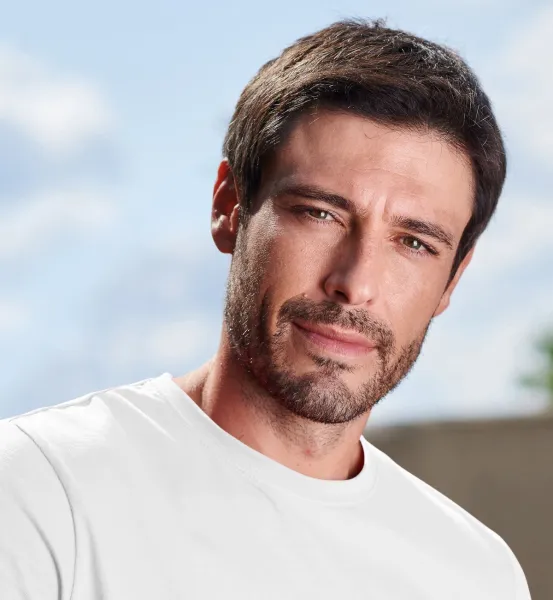 Enkel T-shirt för män - Klassisk rund halsringning