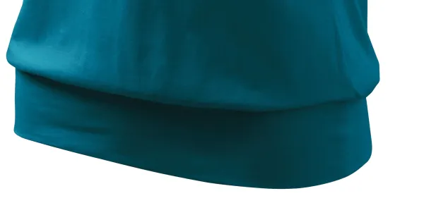 Damer trendig T-shirt - Bred nederkant på skjortan