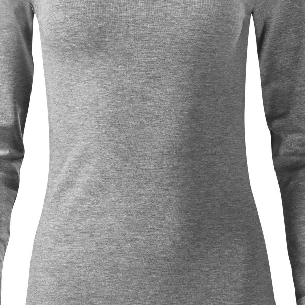 T-shirt med t-shirt för damer, V-ringning - Lätt avsmalnande snitt