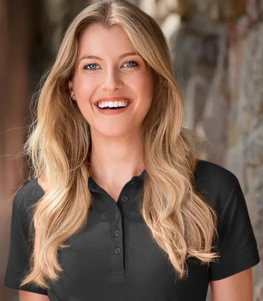 Damer elegant polotröja - 5-knappsfäste