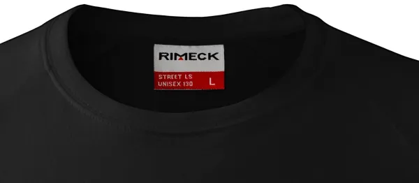 Kontrast-T-shirt för män med långa ärmar - Klassisk rund halsringning