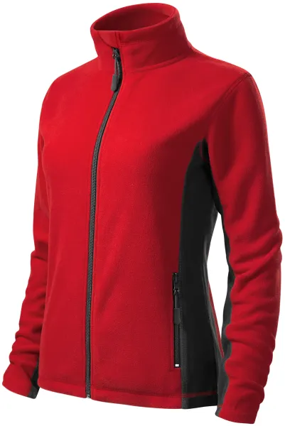Dam fleece kontrastjacka - Damfleecejacka med kontrasterande detaljer