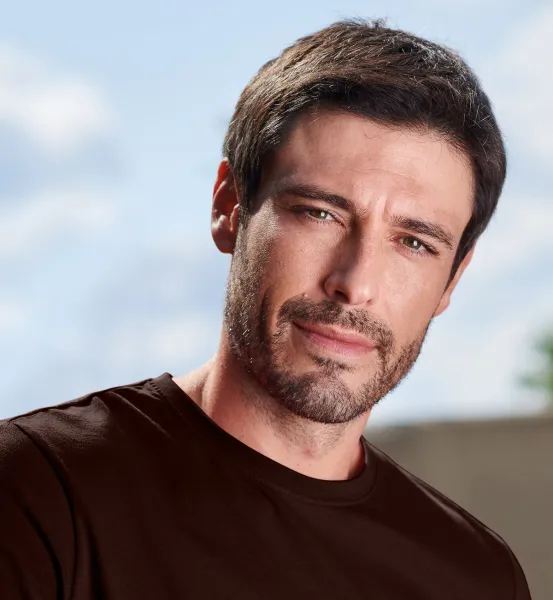 Enkel T-shirt för män - Klassisk rund halsringning