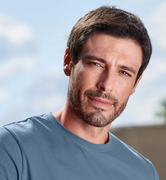 Enkel T-shirt för män - Klassisk rund halsringning