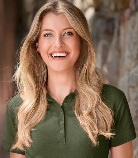 Damer elegant polotröja - 5-knappsfäste