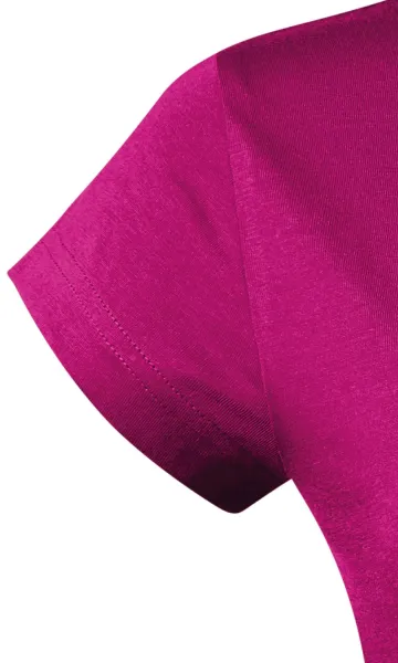 T-shirt med smal passform för damer med rund halsringning - Korta ärmar