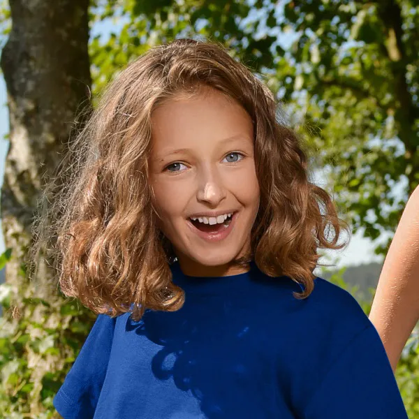 Barns enkla T-shirt - Klassisk rund halsringning