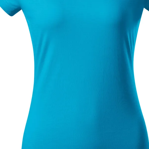 T-shirt med smal passform för damer med V-ringning - Lätt avsmalnande snitt