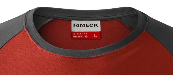 Kontrast-T-shirt för män med långa ärmar - Klassisk rund halsringning