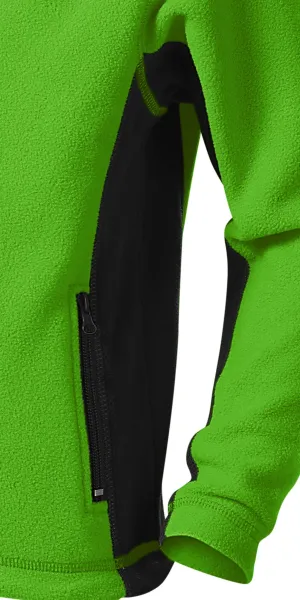 Barn fleece kontrastjacka - Mörka kontrasterande detaljer