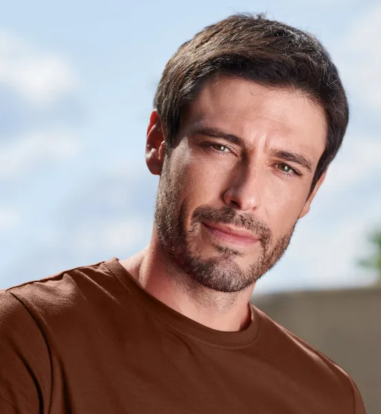 Enkel T-shirt för män - Klassisk rund halsringning