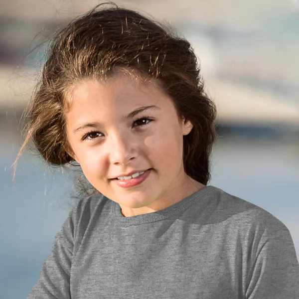 Långärmad T-shirt för barn - Klassisk rund halsringning