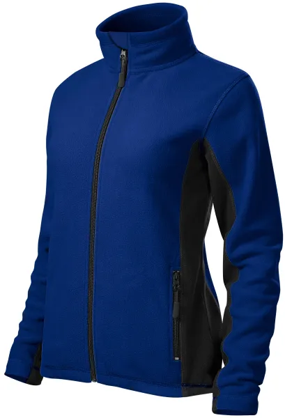 Dam fleece kontrastjacka - Damfleecejacka med kontrasterande detaljer