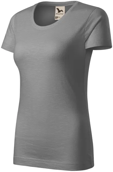T-shirt för kvinnor, texturerad ekologisk bomull - T-shirt till vardags för kvinnor