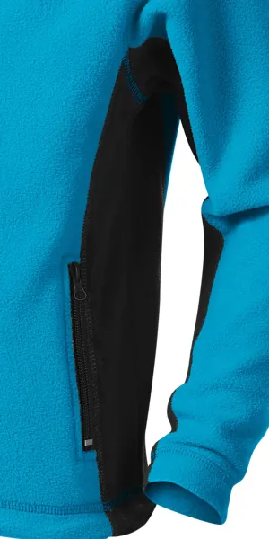 Barn fleece kontrastjacka - Mörka kontrasterande detaljer