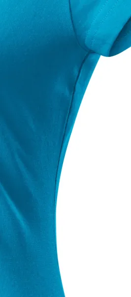T-shirt med smal passform för damer med rund halsringning - Klipp med sidsömmar