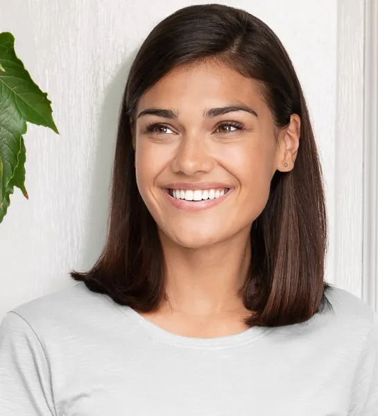 T-shirt för kvinnor, texturerad ekologisk bomull - Klassisk rund halsringning