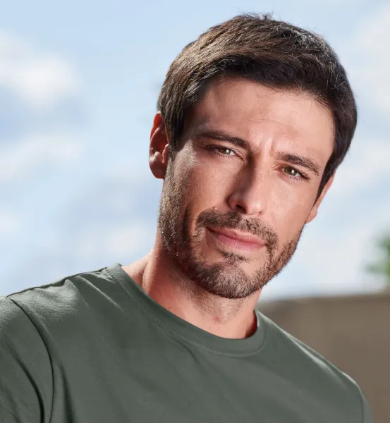 Enkel T-shirt för män - Klassisk rund halsringning