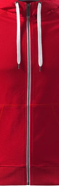 Kontrasttröja för män med huva - Vit kontrasterande dragkedja