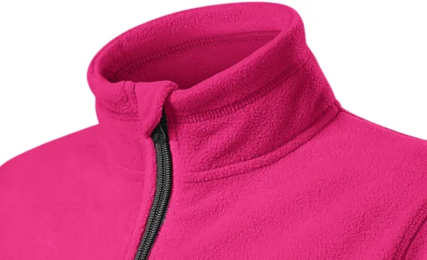 Barn fleece kontrastjacka - Upphöjd krage för att skydda mot kyla på halsen