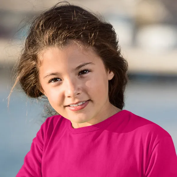 Långärmad T-shirt för barn - Klassisk rund halsringning