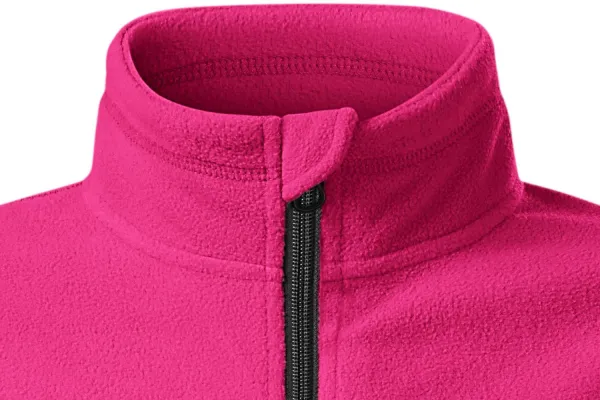 Barn fleece kontrastjacka - Dragkedja upp till hakan