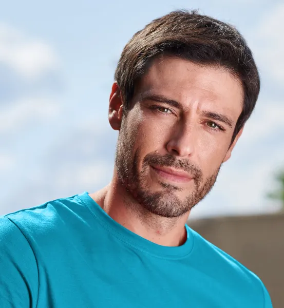 Enkel T-shirt för män - Klassisk rund halsringning