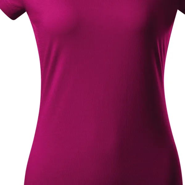 T-shirt med smal passform för damer med V-ringning - Lätt avsmalnande snitt