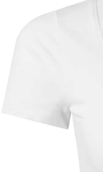 T-shirt dam med dekorativa sömmar - Kort passformade ärmar