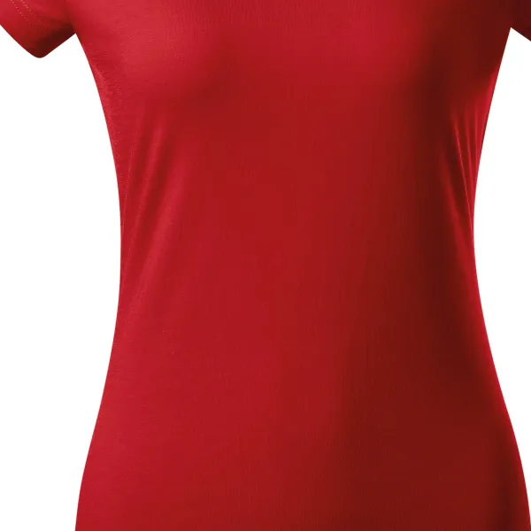 T-shirt med smal passform för damer med V-ringning - Lätt avsmalnande snitt