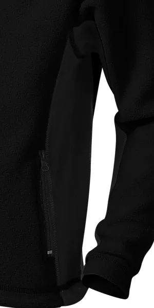 Barn fleece kontrastjacka - Mörka kontrasterande detaljer