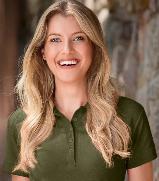 Damer elegant polotröja - 5-knappsfäste