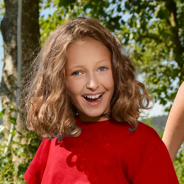 Barns enkla T-shirt - Klassisk rund halsringning