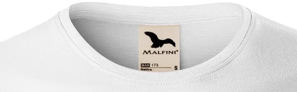 Herr-T-shirt, texturerad ekologisk bomull - Klassisk rund halsringning