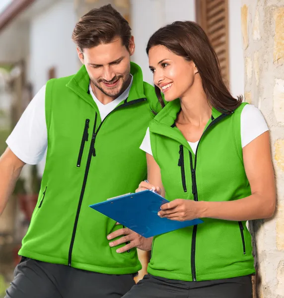 Fleece kontrastväst - Unisex fleeceväst - för kvinnor och män