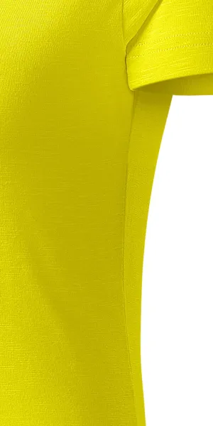 T-shirt för kvinnor, texturerad ekologisk bomull - Klipp med sidsömmar