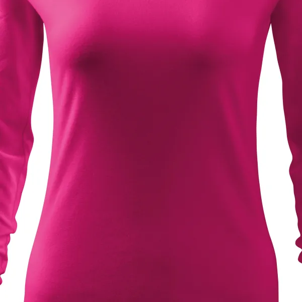 T-shirt med t-shirt för damer, V-ringning - Lätt avsmalnande snitt