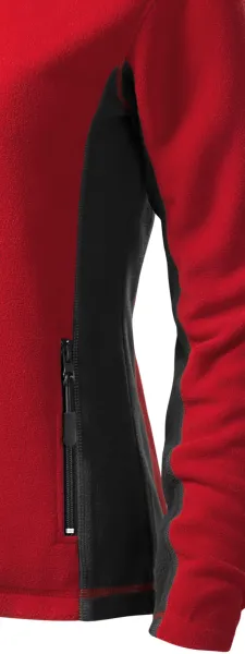 Dam fleece kontrastjacka - Mörka kontrasterande detaljer