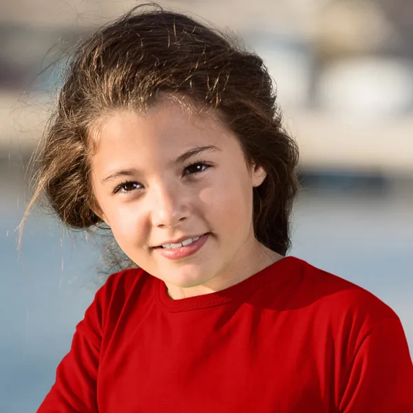 Långärmad T-shirt för barn - Klassisk rund halsringning