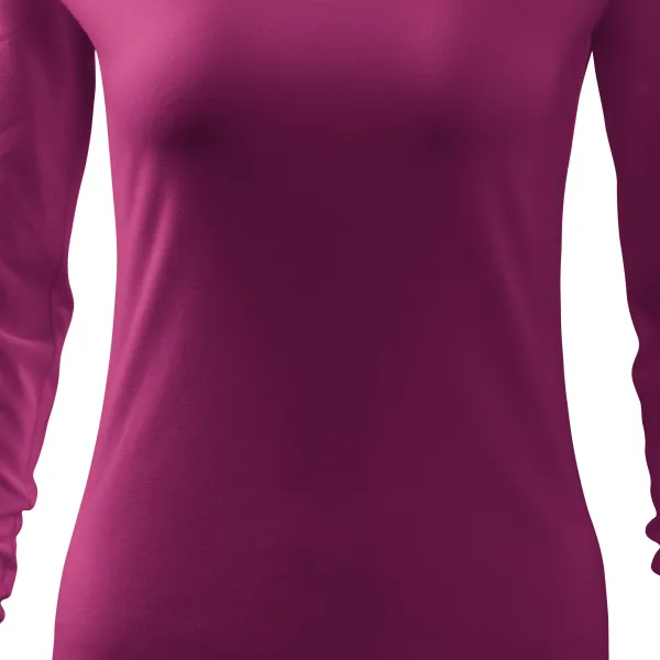 T-shirt med t-shirt för damer, V-ringning - Lätt avsmalnande snitt