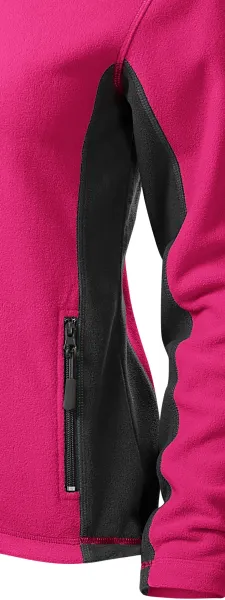 Dam fleece kontrastjacka - Mörka kontrasterande detaljer