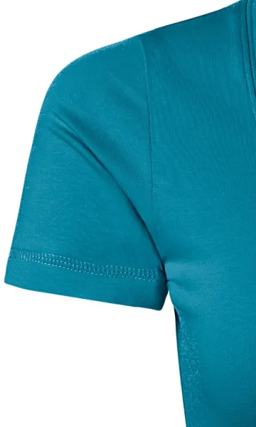 T-shirt dam med dekorativa sömmar - Kort passformade ärmar