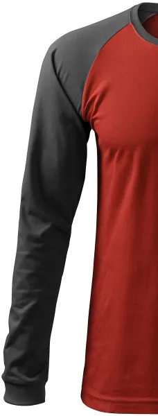 Kontrast-T-shirt för män med långa ärmar - Långa raglanärmar