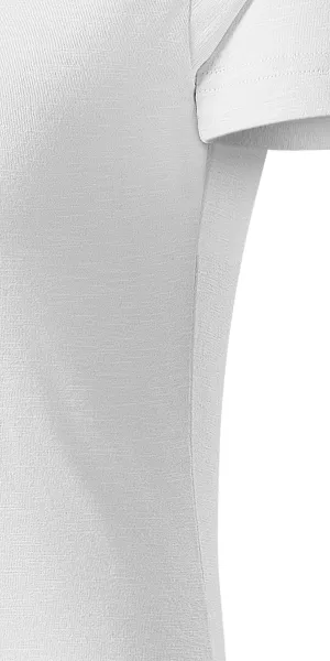 T-shirt för kvinnor, texturerad ekologisk bomull - Klipp med sidsömmar