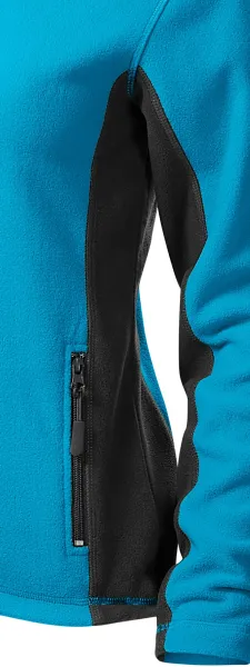 Dam fleece kontrastjacka - Mörka kontrasterande detaljer