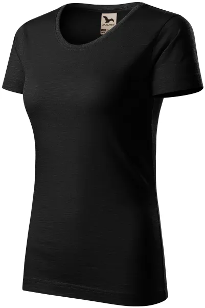 T-shirt för kvinnor, texturerad ekologisk bomull - T-shirt till vardags för kvinnor
