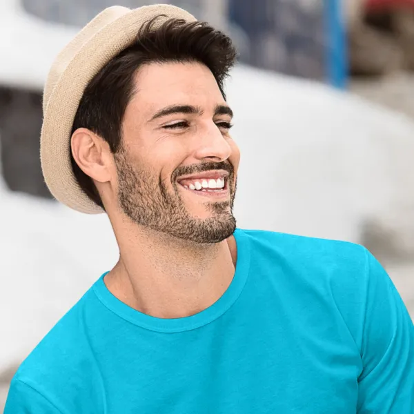 Långärmad T-shirt herr - Klassisk rund halsringning