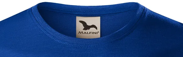 Herr-T-shirt, texturerad ekologisk bomull - Klassisk rund halsringning